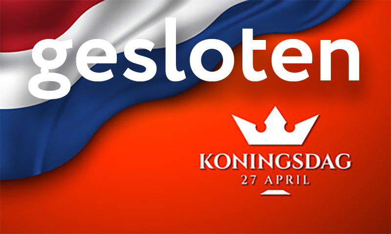 Koningsdag gesloten